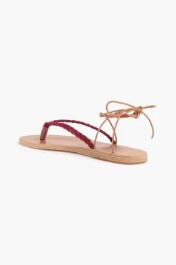 Ancient Greek Sandals Dodoni Braided Suede And Leather Sandals