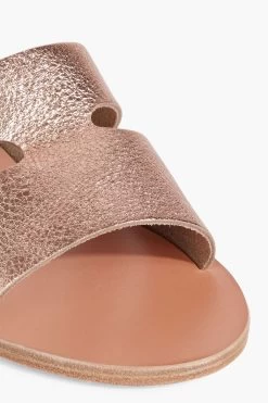 Ancient Greek Sandals Apteros Laser-cut Metallic Textured-leather Sandals -Ancient Greek Sandals w1020 q80 197