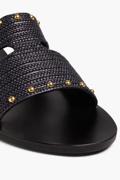 Ancient Greek Sandals Aptero Studded Raffia Slides -Ancient Greek Sandals w1020 q80 293