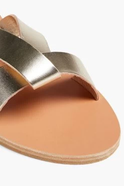 Ancient Greek Sandals Riley Metallic Leather Slides -Ancient Greek Sandals w1020 q80 309