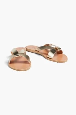 Ancient Greek Sandals Riley Metallic Leather Slides -Ancient Greek Sandals w1020 q80 311