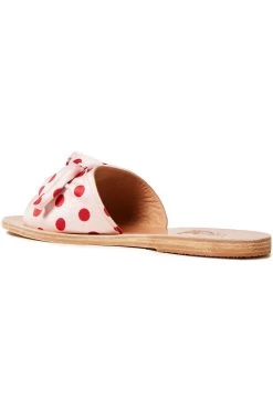 Ancient Greek Sandals Taygete Bow-embellished Polka-dot Satin Slides -Ancient Greek Sandals w1020 q80 316