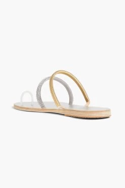 Ancient Greek Sandals Amythiti Embellished Suede Sandals -Ancient Greek Sandals w1020 q80 340