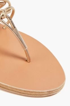 Ancient Greek Sandals Iria Knotted Metallic Faux Leather Sandals -Ancient Greek Sandals w1020 q80 373