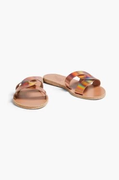 Ancient Greek Sandals Desmos Iridescent Leather Slides -Ancient Greek Sandals w1020 q80 464