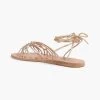 Ancient Greek Sandals Alexandra Knotted Metallic Faux Leather Sandals