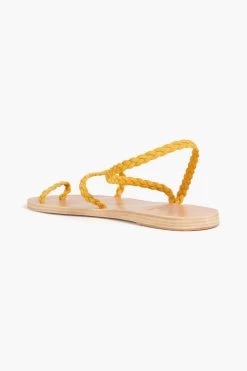 Ancient Greek Sandals Eleftheria Braided Suede Sandals