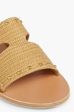 Ancient Greek Sandals Studded Raffia Slides -Ancient Greek Sandals w1020 q80 53
