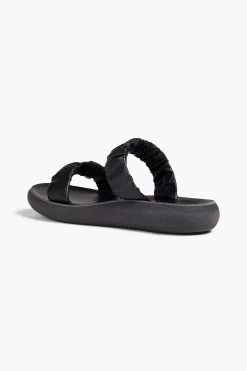 Ancient Greek Sandals Melia Gathered Faux Leather Slides