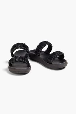 Ancient Greek Sandals Melia Gathered Faux Leather Slides -Ancient Greek Sandals w1020 q80 572