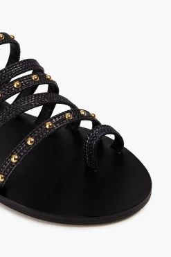 Ancient Greek Sandals Niki Studded Raffia Sandals -Ancient Greek Sandals w1020 q80 586