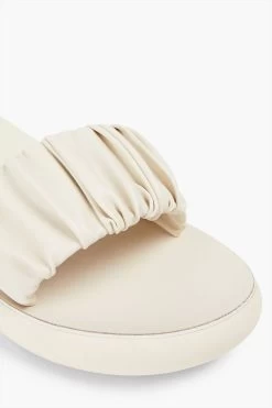 Ancient Greek Sandals Scrunchie Taygete Gathered Faux Leather Slides -Ancient Greek Sandals w1020 q80 594