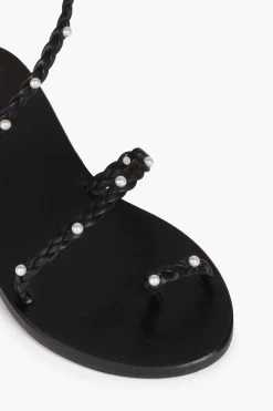 Ancient Greek Sandals Eleftheria Faux Pearl-embellished Braided Leather Sandals -Ancient Greek Sandals w1020 q80 69