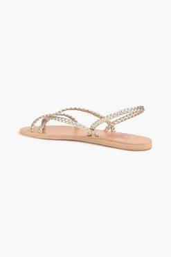 Ancient Greek Sandals Yianna Braided Metallic Leather Slingback Sandals -Ancient Greek Sandals w1020 q80 84