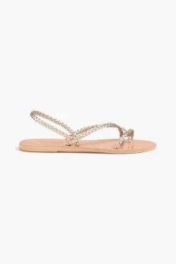 Ancient Greek Sandals Yianna Braided Metallic Leather Slingback Sandals -Ancient Greek Sandals w1020 q80 86