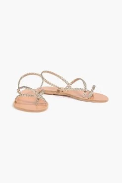 Ancient Greek Sandals Yianna Braided Metallic Leather Slingback Sandals -Ancient Greek Sandals w1020 q80 87