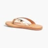 Ancient Greek Sandals Ammos Two-tone Metallic Leather Sandals